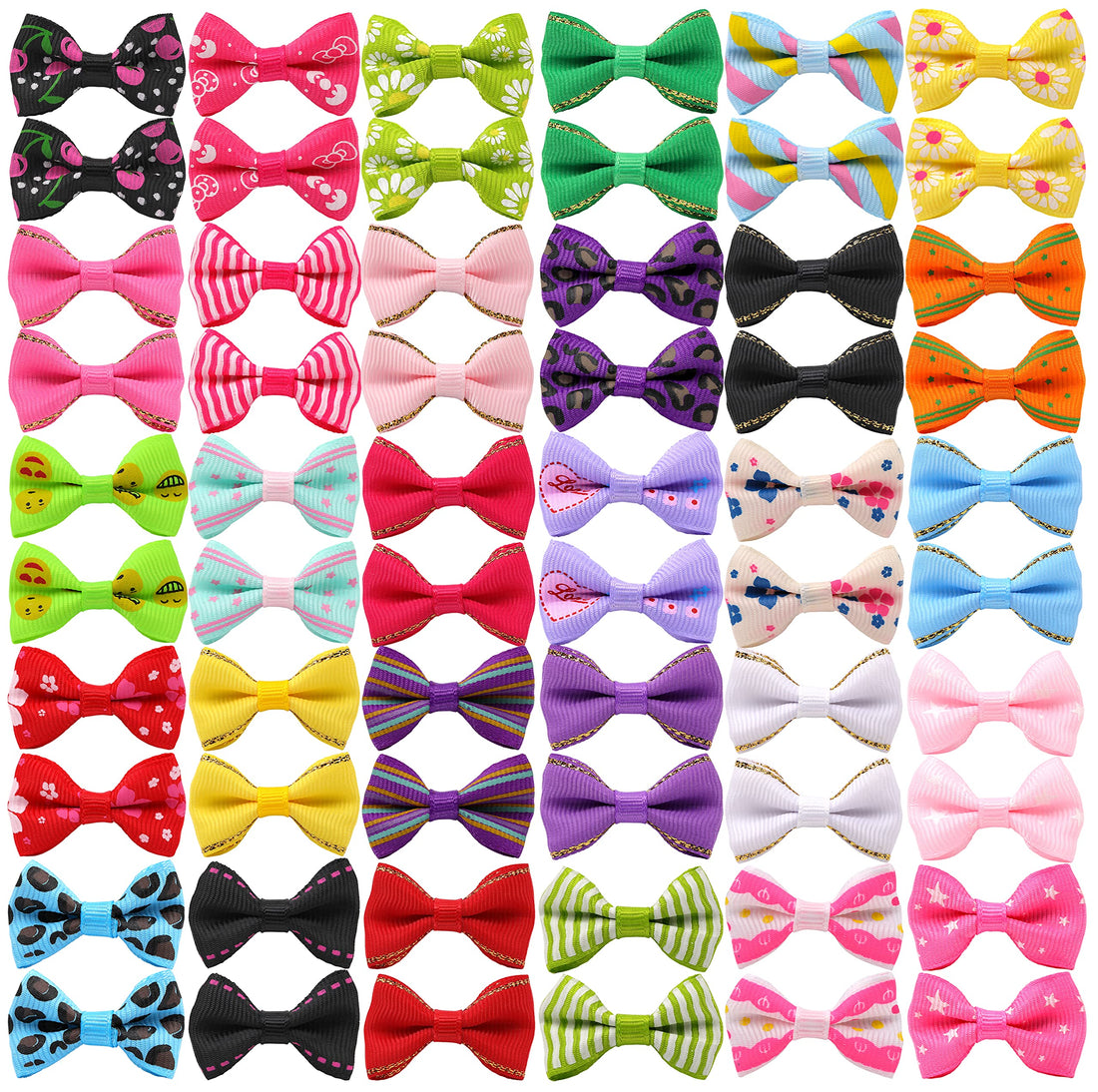 YAKA Small Dog Hair Bows, Pack of 60