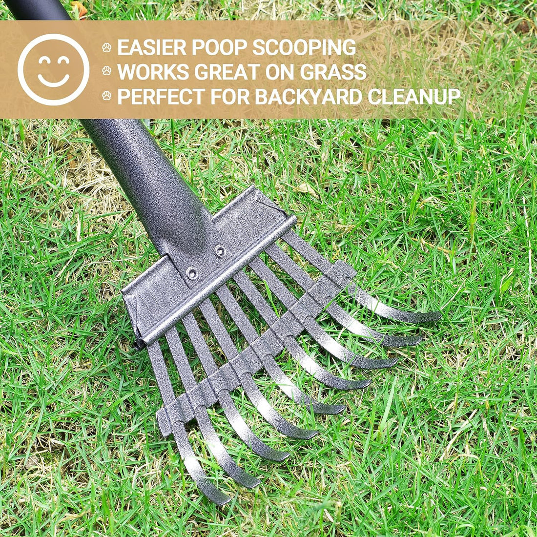 Heeyoo Dog Pooper Scooper, Dog Poop Tray and Rake Set