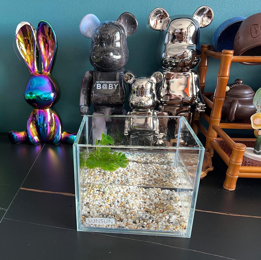AWXZOM Small Nano Tall Rimless Tank, Glass Fish Tank, Betta Tank