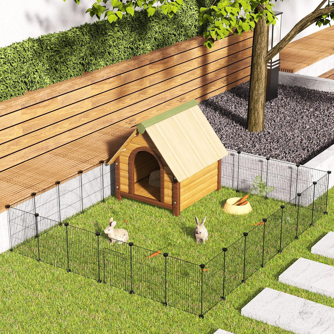 HOMIDEC Pet Playpen,Small Animals Cage DIY Wire Portable Yard Fence